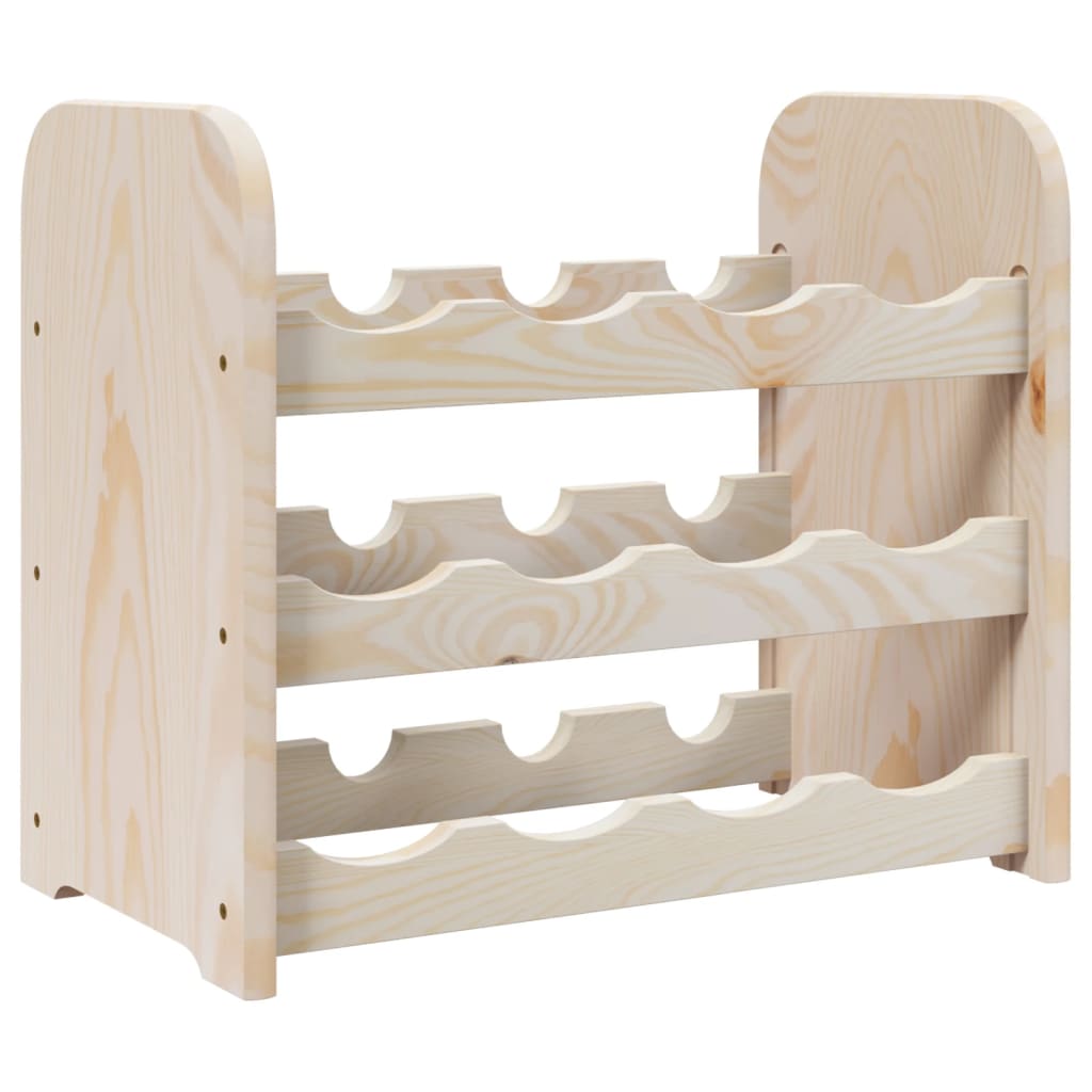 Wine Rack 43x25x37 cm Solid Wood Pine