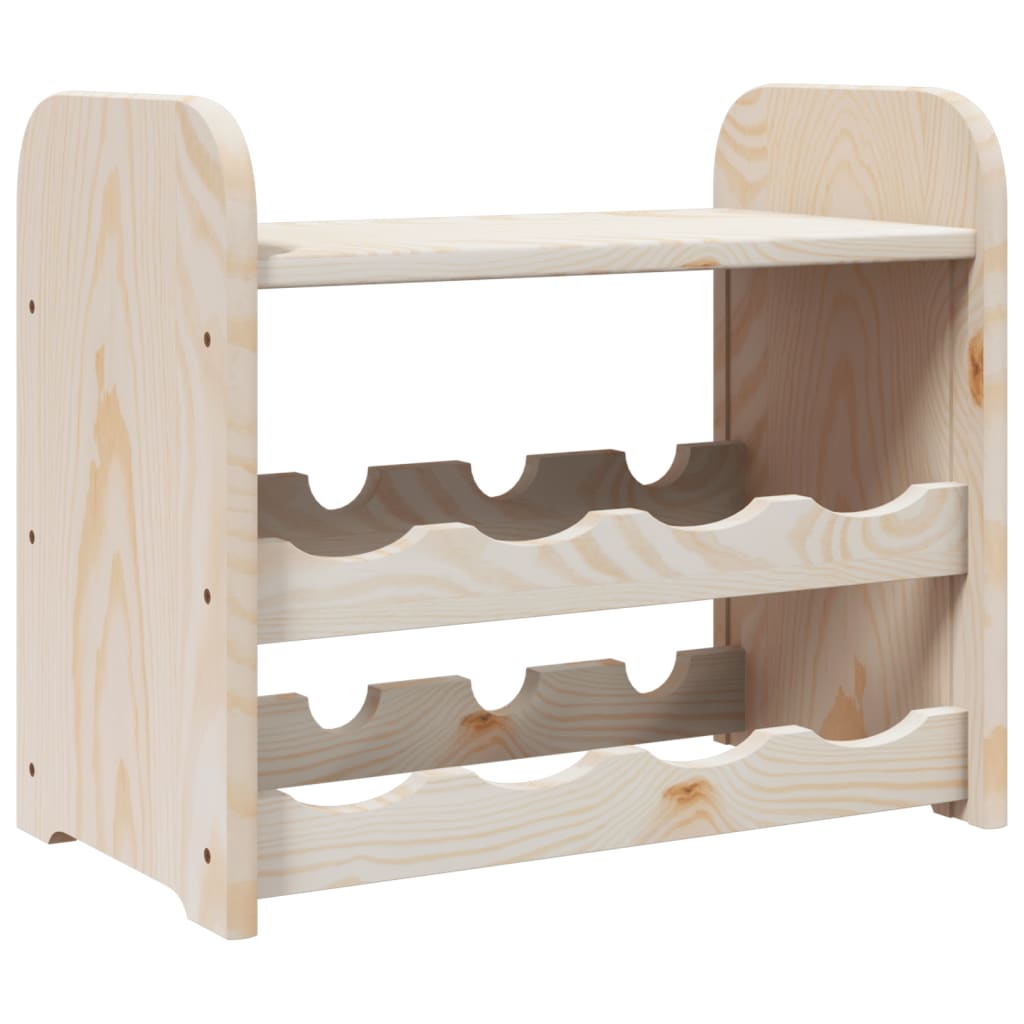 Wine Rack with Top Board 43x25x37 cm Solid Wood Pine