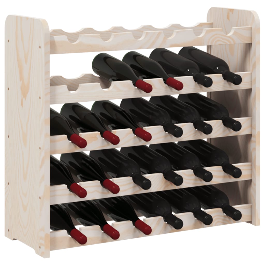 Wine Rack 67.5x25x60 cm Solid Wood Pine