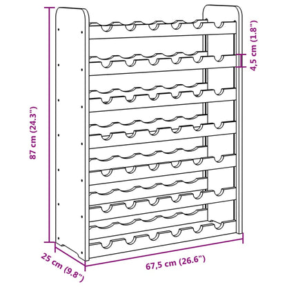 Wine Rack 67.5x25x87 cm Solid Wood Pine