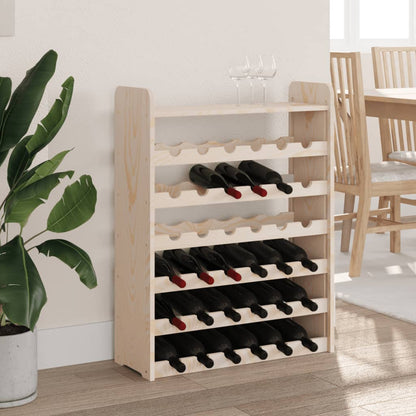 Wine Rack with Top Board 67.5x25x87 cm Solid Wood Pine