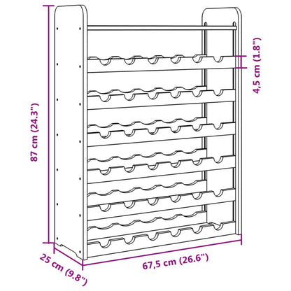 Wine Rack with Top Board 67.5x25x87 cm Solid Wood Pine