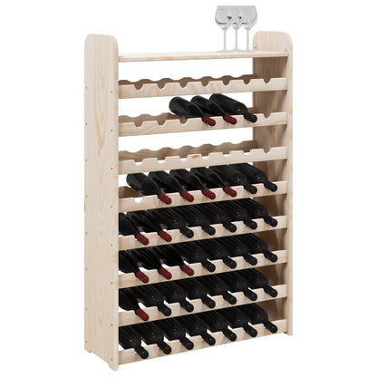 Wine Rack with Top Board 72.5x25x111.5 cm Solid Wood Pine