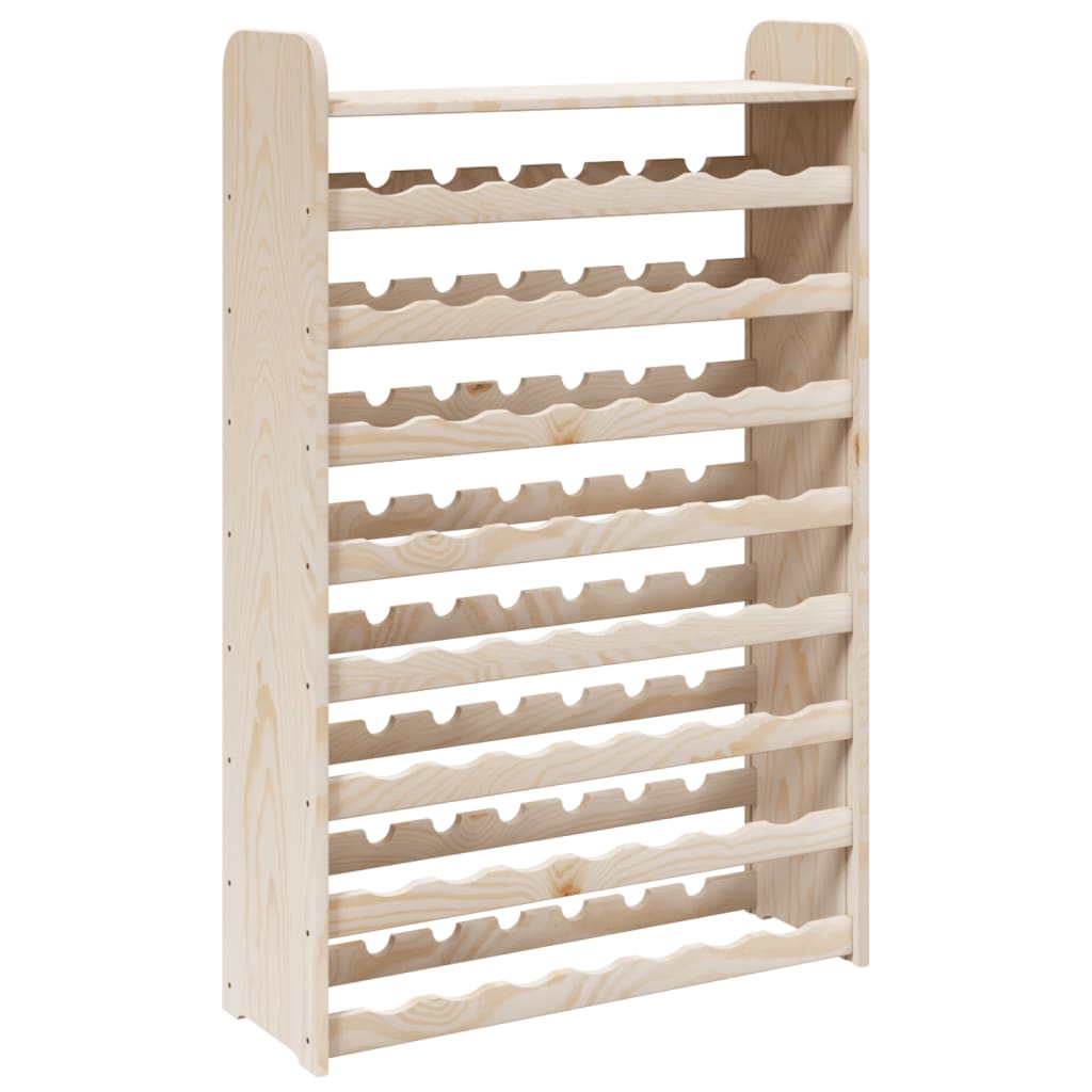 Wine Rack with Top Board 72.5x25x111.5 cm Solid Wood Pine