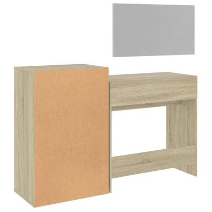 3 Piece Dressing Table Set Sonoma Oak Engineered Wood