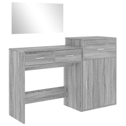 3 Piece Dressing Table Set Grey Sonoma Engineered Wood