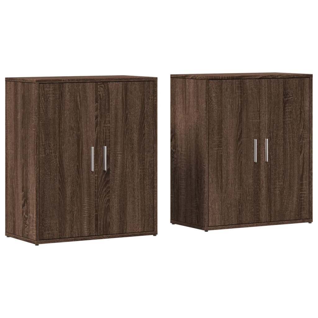 Sideboards 2 pcs Brown Oak 60x31x70 cm Engineered Wood