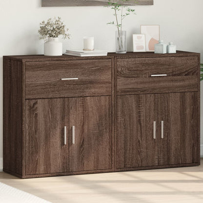 Sideboards 2 pcs Brown Oak 60x31x70 cm Engineered Wood