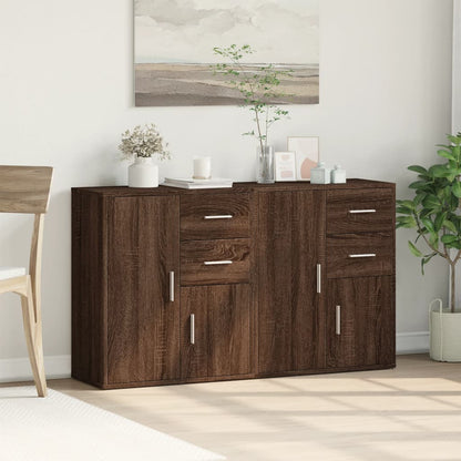 Sideboards 2 pcs Brown Oak 60x31x70 cm Engineered Wood