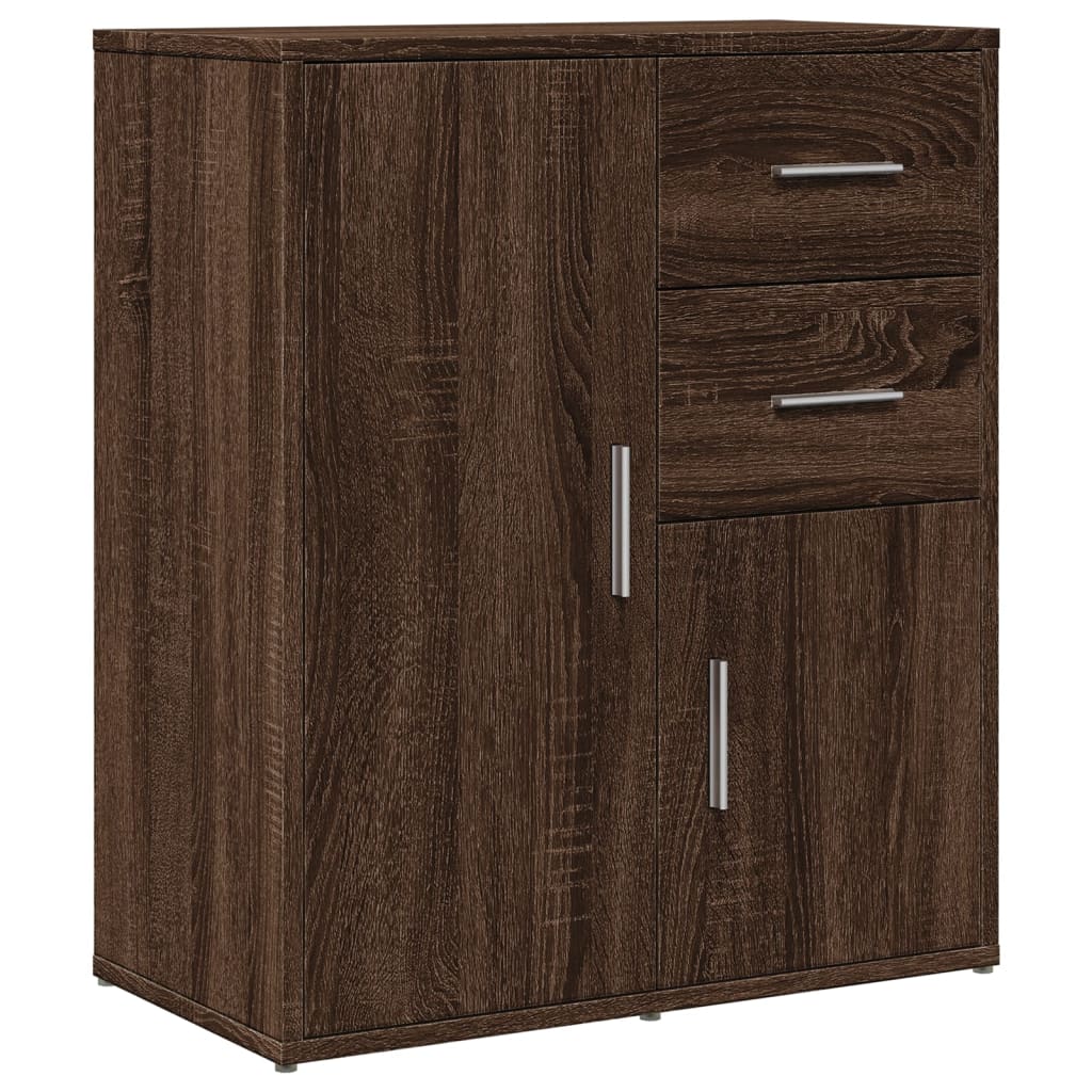 Sideboards 2 pcs Brown Oak 60x31x70 cm Engineered Wood