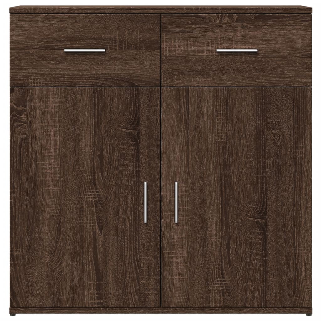 Sideboards 2 pcs Brown Oak 79x38x80 cm Engineered Wood