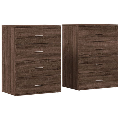 Sideboards 2 pcs Brown Oak 60x39x80 cm Engineered Wood