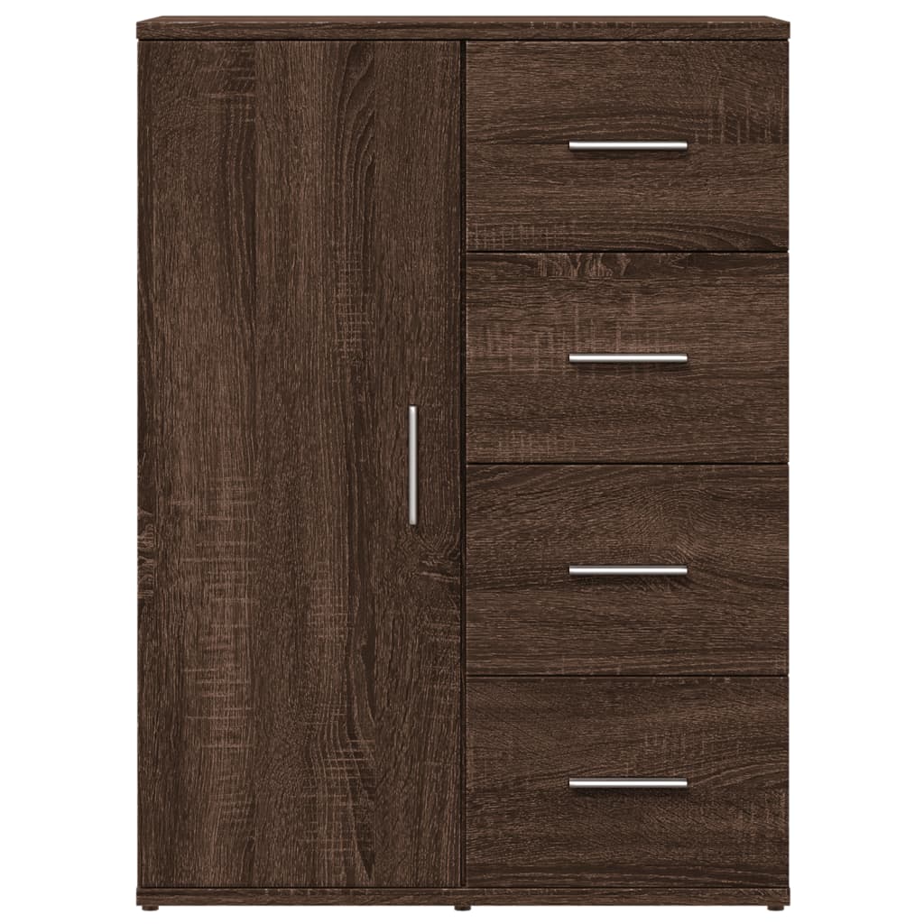 Sideboards 2 pcs Brown Oak 59x39x80 cm Engineered Wood