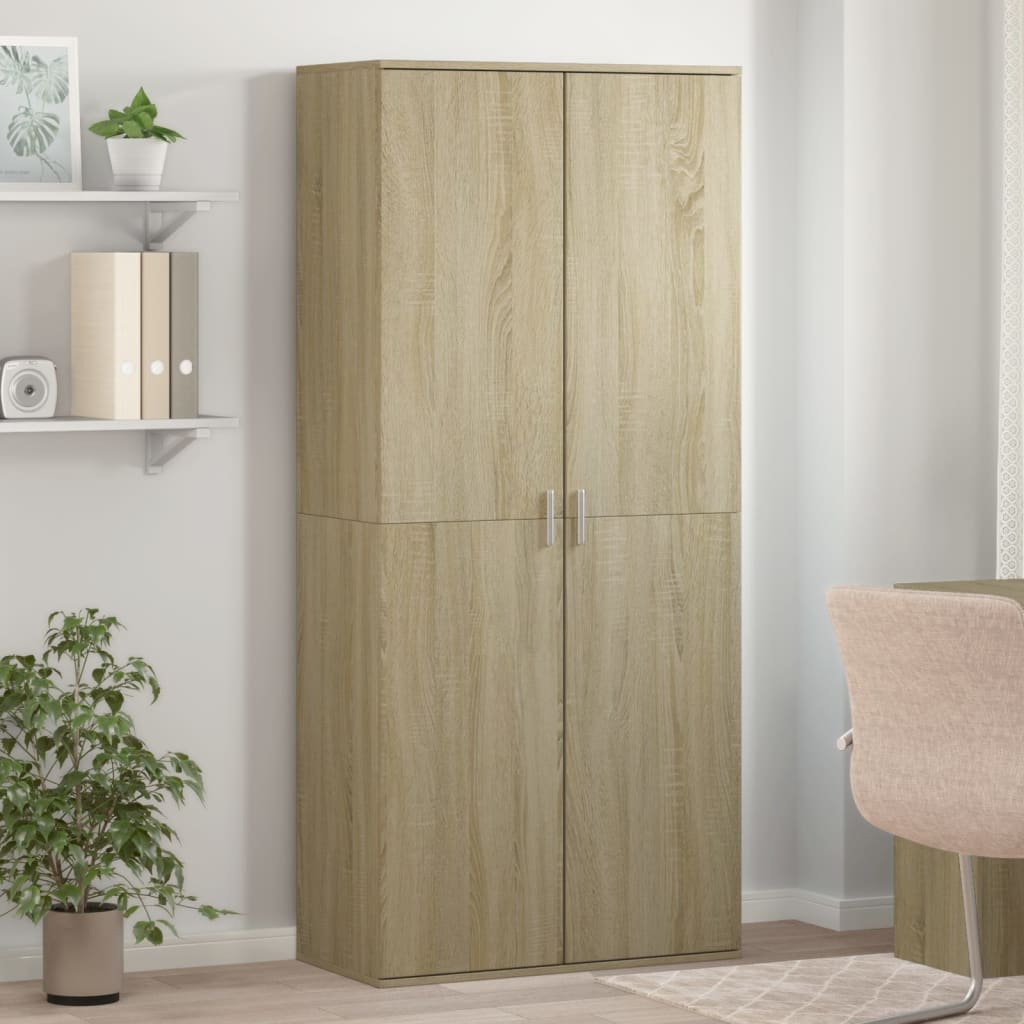 Shoe Cabinet Sonoma Oak 80x39x178 cm Engineered Wood