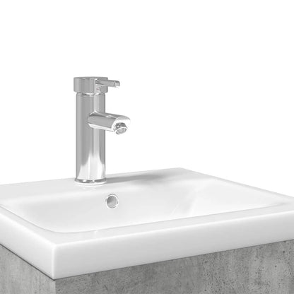 Bathroom Sink Cabinet with Built-in Basin Concrete Grey