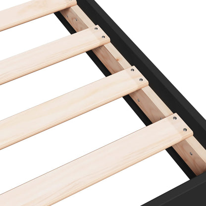 Bed Frame Black 200x200 cm Engineered Wood