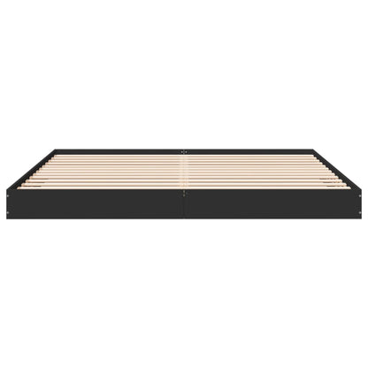 Bed Frame without Mattress Black 180x200 cm Super King Engineered Wood