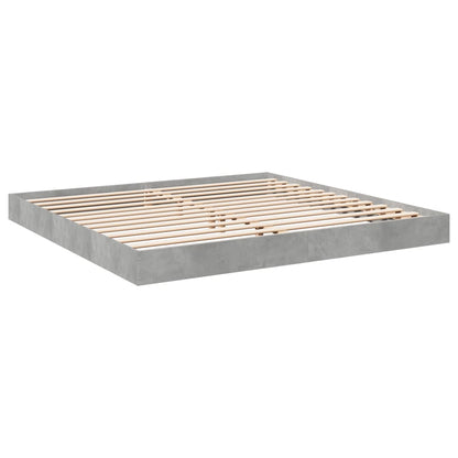 Bed Frame Concrete Grey 180x200 cm Super King Engineered Wood