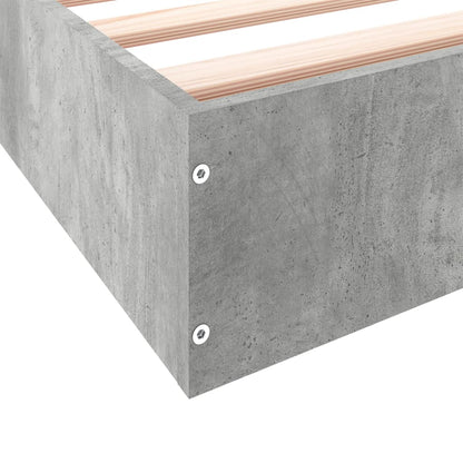 Bed Frame Concrete Grey 180x200 cm Super King Engineered Wood