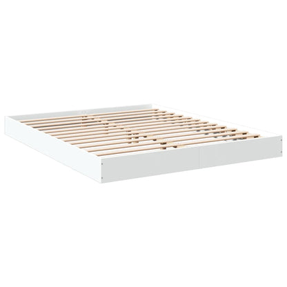 Bed Frame White 160x200 cm Engineered Wood