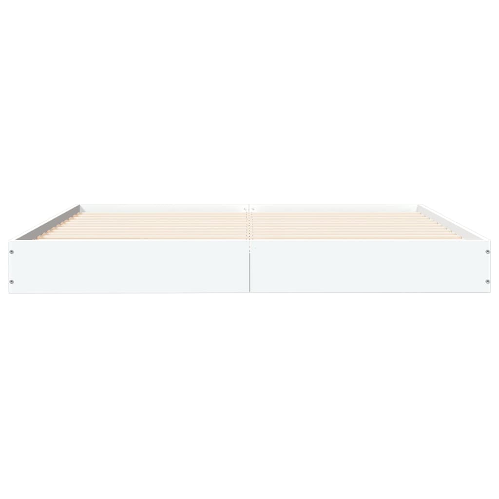 Bed Frame White 160x200 cm Engineered Wood