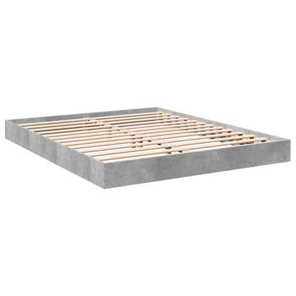 Bed Frame Concrete Grey 160x200 cm Engineered Wood