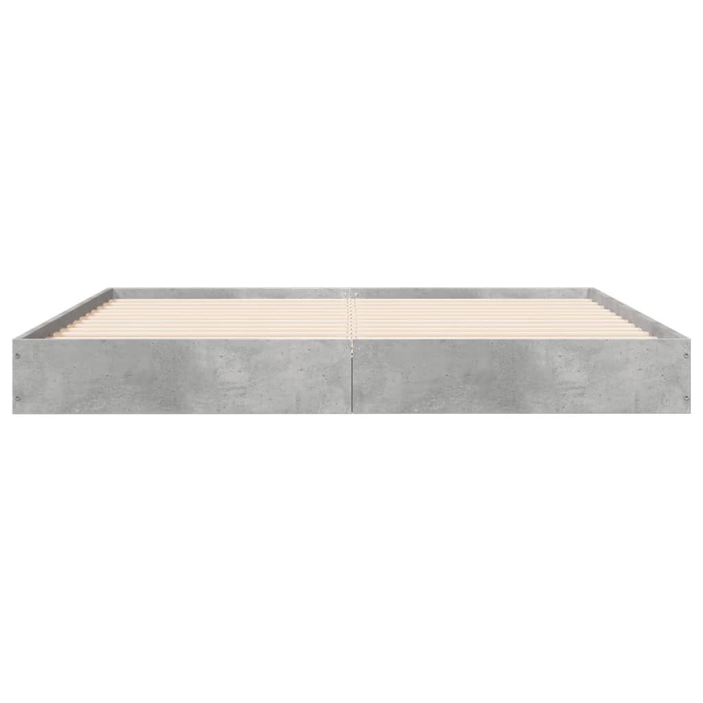 Bed Frame Concrete Grey 160x200 cm Engineered Wood