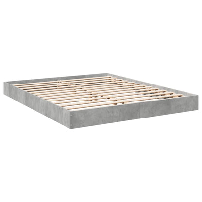 Bed Frame Concrete Grey 160x200 cm Engineered Wood