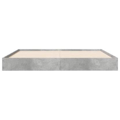 Bed Frame Concrete Grey 150x200 cm King Size Engineered Wood