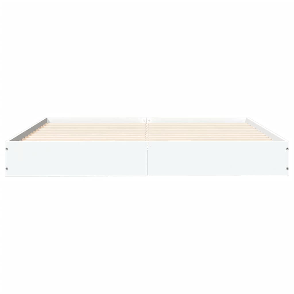 Bed Frame White 140x200 cm Engineered Wood