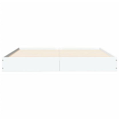 Bed Frame White 140x200 cm Engineered Wood