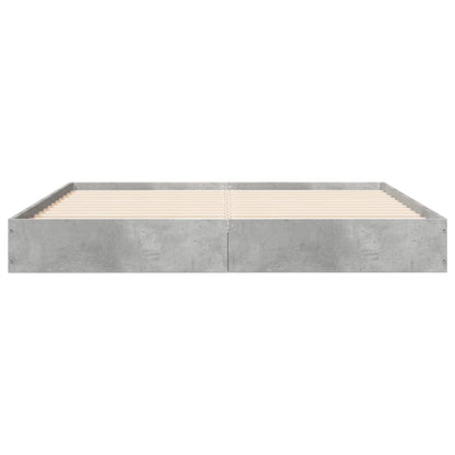 Bed Frame Concrete Grey 140x200 cm Engineered Wood