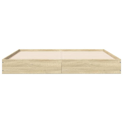 Bed Frame Sonoma Oak 120x200 cm Engineered Wood