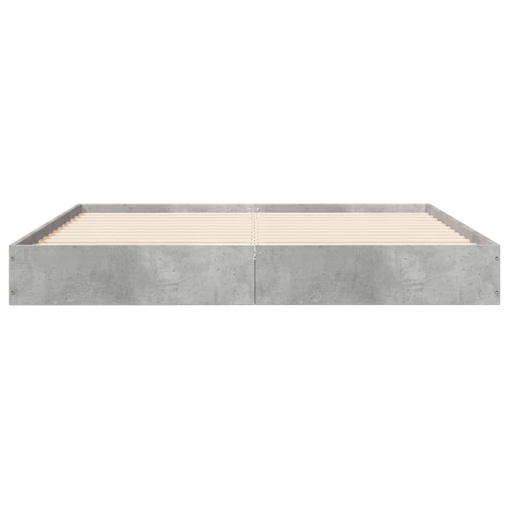 Bed Frame Concrete Grey 120x200 cm Engineered Wood