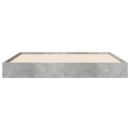 Bed Frame Concrete Grey 120x200 cm Engineered Wood