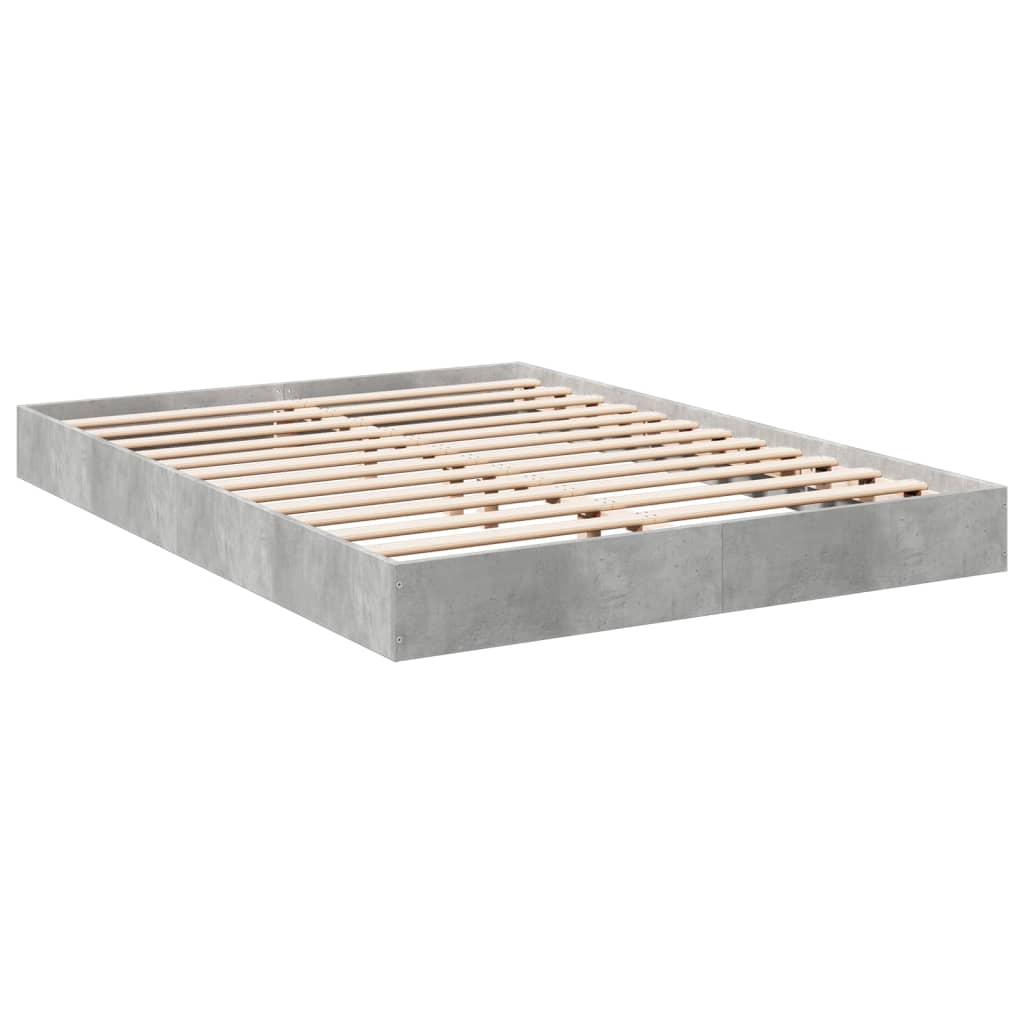 Bed Frame Concrete Grey 120x200 cm Engineered Wood