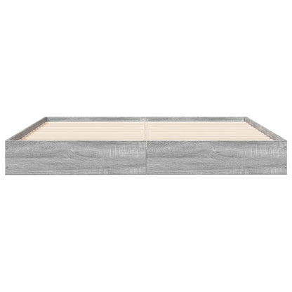 Bed Frame Grey Sonoma 120x200 cm Engineered Wood