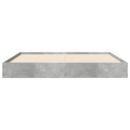 Bed Frame without Mattress Concrete Grey 135x190 cm Double