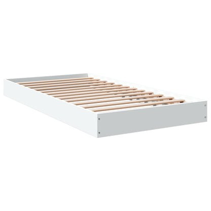 Bed Frame White 100x200 cm Engineered Wood