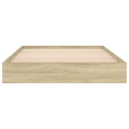 Bed Frame Sonoma Oak 100x200 cm Engineered Wood