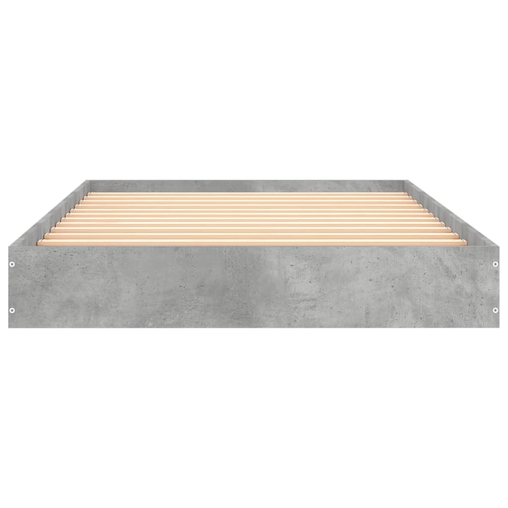 Bed Frame Concrete Grey 100x200 cm Engineered Wood