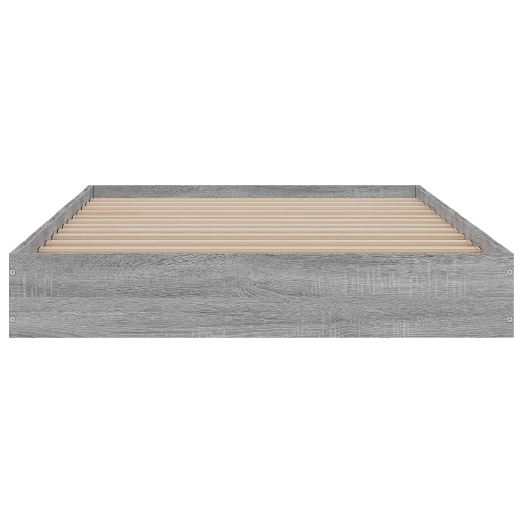 Bed Frame Grey Sonoma 100x200 cm Engineered Wood