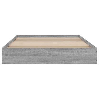 Bed Frame Grey Sonoma 100x200 cm Engineered Wood