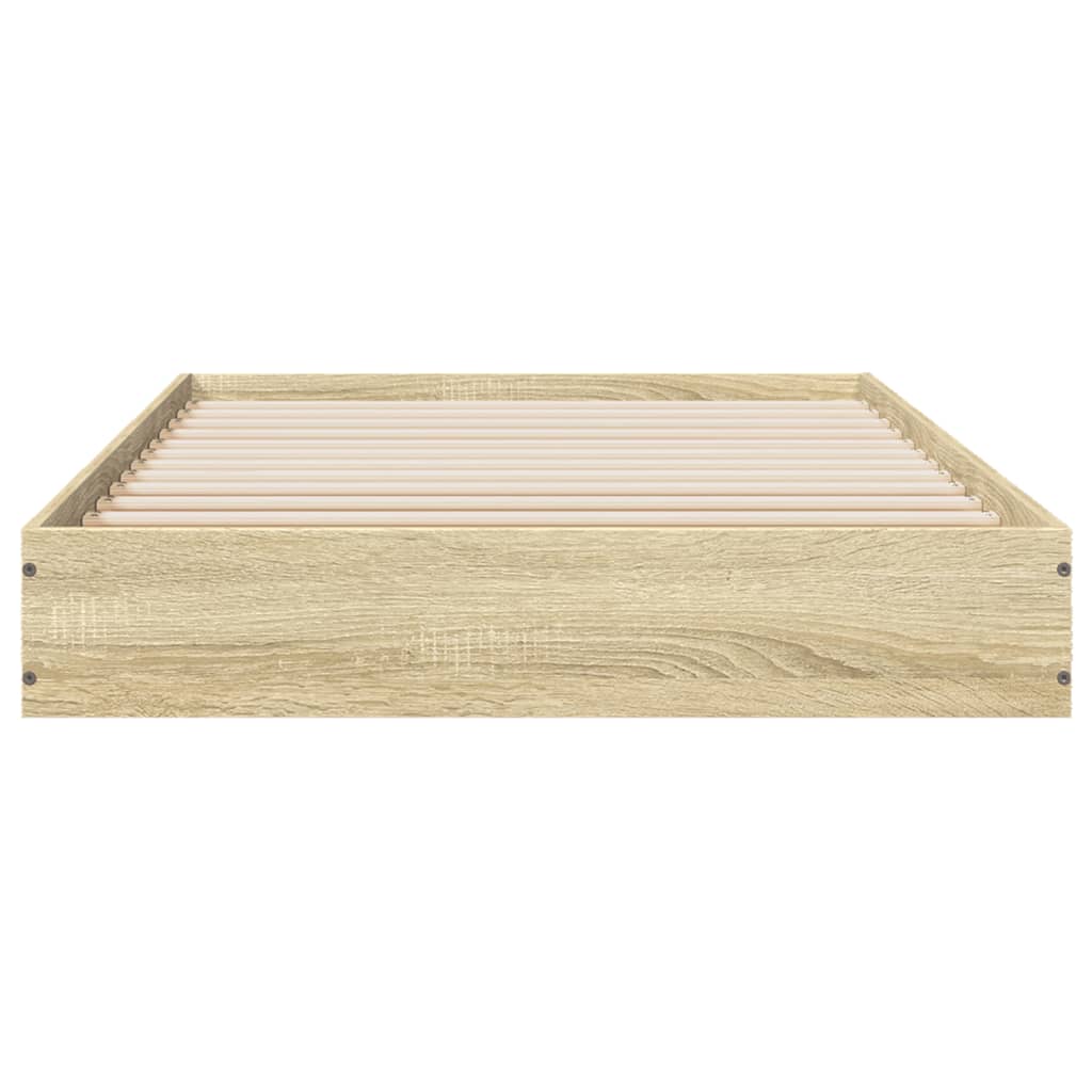 Bed Frame without Mattress Sonoma Oak 90x200 cm Engineered Wood