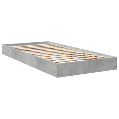 Bed Frame Concrete Grey 90x200 cm Engineered Wood