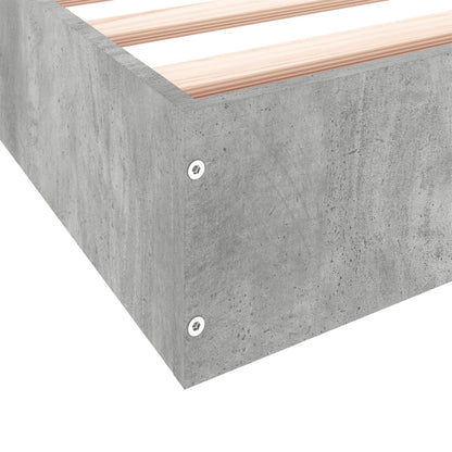 Bed Frame Concrete Grey 90x200 cm Engineered Wood