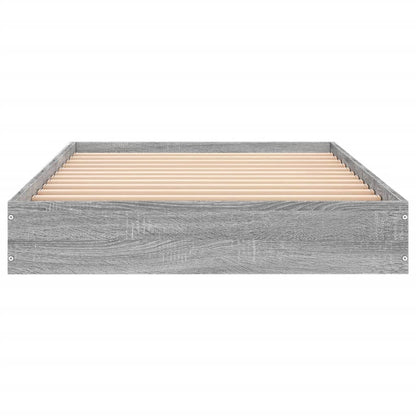 Bed Frame Grey Sonoma 90x200 cm Engineered Wood