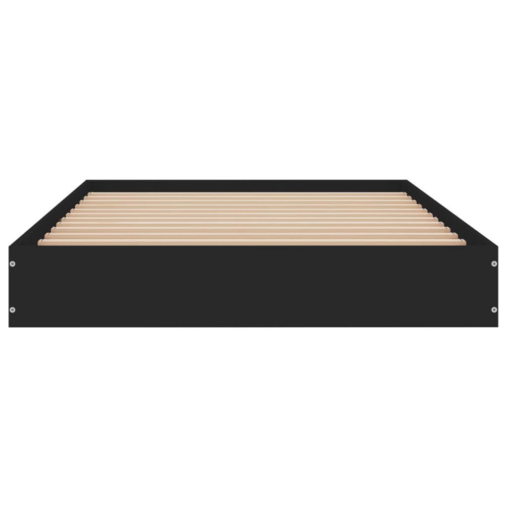 Bed Frame Black 90x190 cm Single Engineered Wood