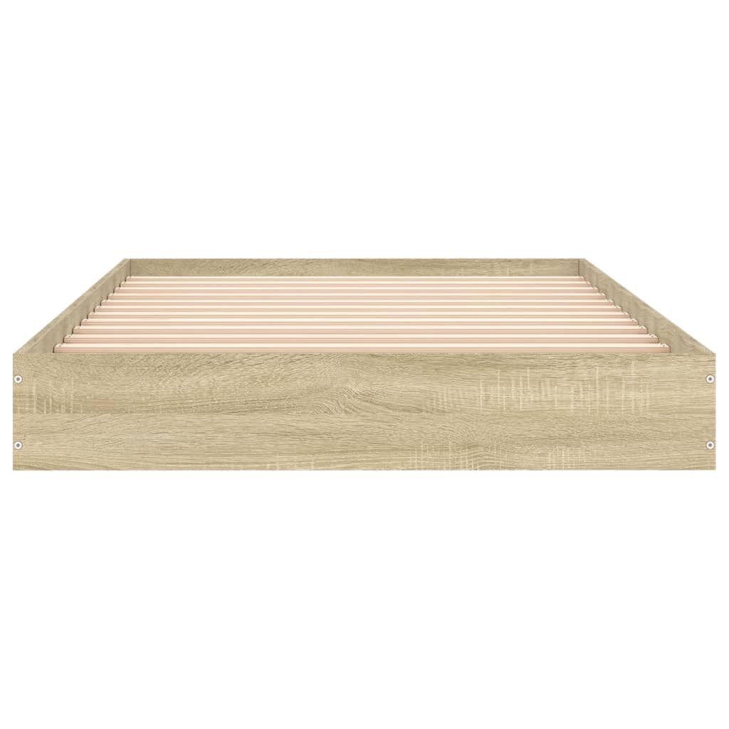 Bed Frame Sonoma Oak 90x190 cm Single Engineered Wood