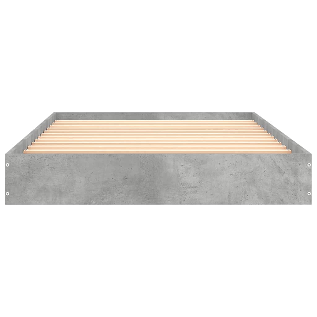 Bed Frame Concrete Grey 90x190 cm Single Engineered Wood